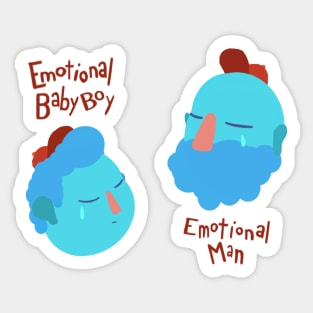 Emotional Baby Boy/Man Sticker